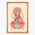 Framed artwork of a deity with intricate details on a light background