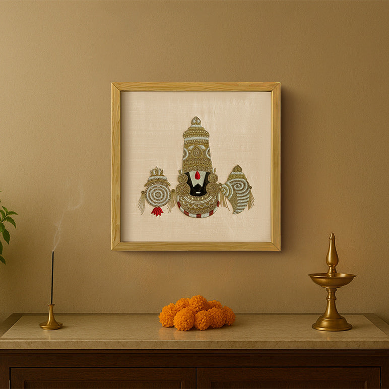 Srinivasa – Lord Venkateswara Embroidered Artwork