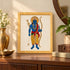 Framed Lord Rama wall art displayed in a contemporary Indian living room