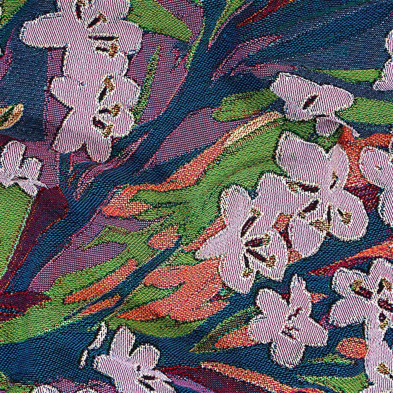 Close-up of a fabric with floral pattern