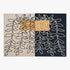 Two abstract art prints with leaf patterns on beige and black backgrounds