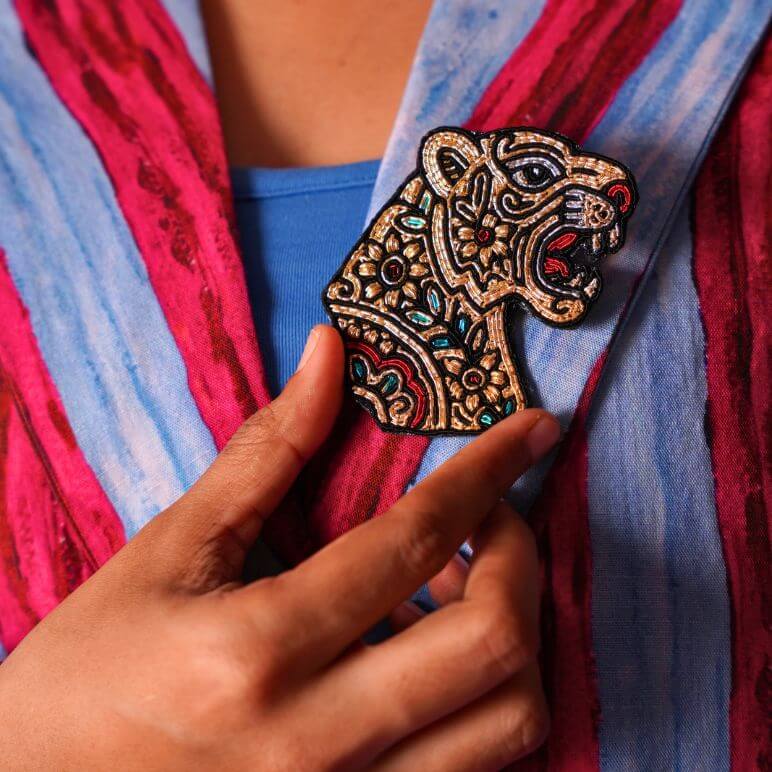 Majestic Tiger Statement Brooch Pin