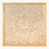Decorative wall panel with floral and leaf patterns in a wooden frame.