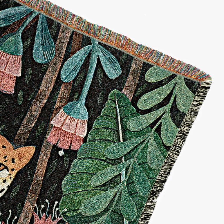 Cheetah themed jungle throw blanket&