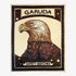Vintage-style matchbox with an eagle illustration and &