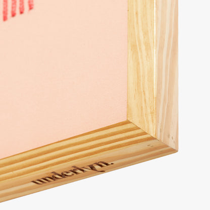 Wooden frame corner with &