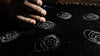 Process video showcasing the making of a black and gold protective eye motif wall artwork