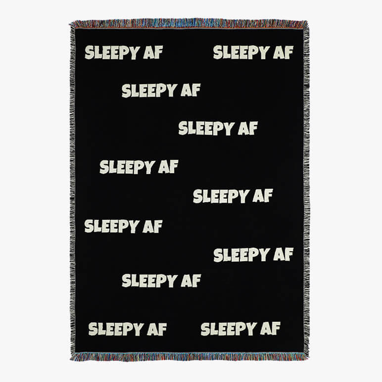 Black throw for sofa with &