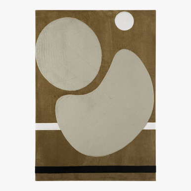 modern abstract geometric wall art in earthy and neutral tones