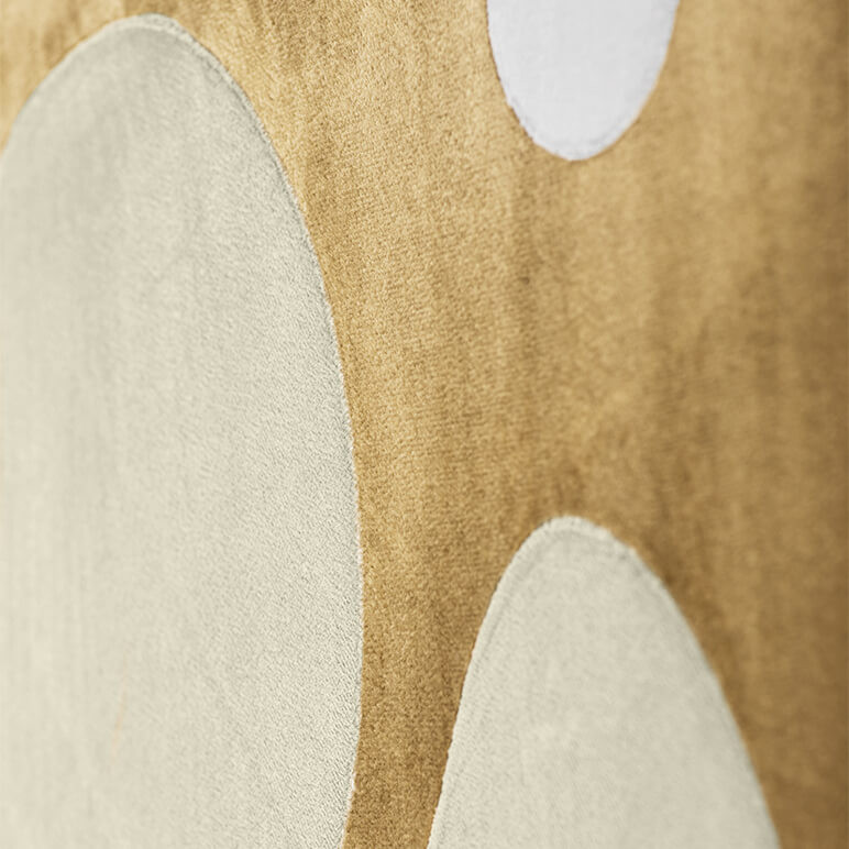 closeup detail of a patchwork suede modern geometric wall artwork