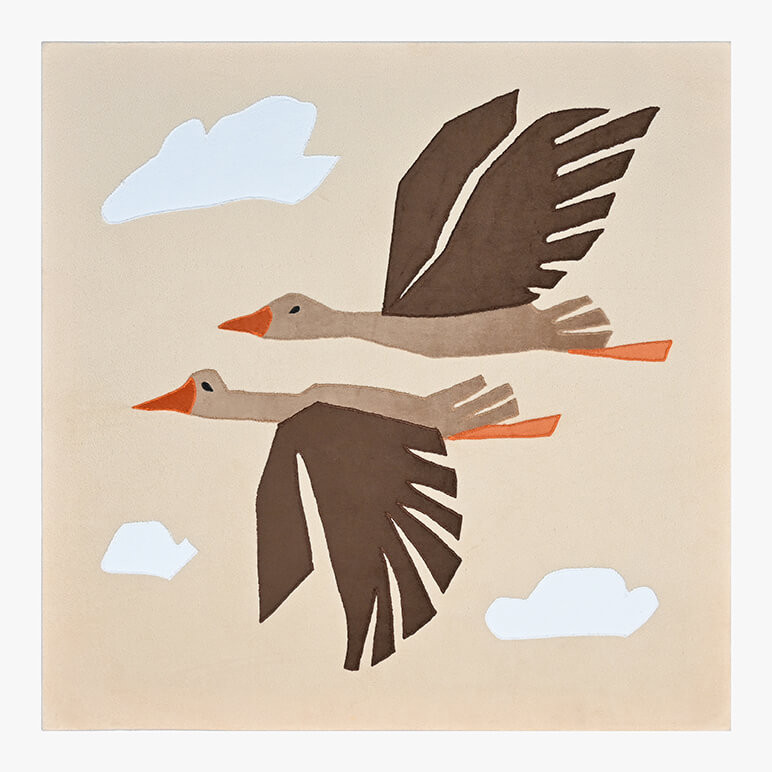 Feature image showcasing a nursery wall art with birds, in earthy and beige color tones, canvas framed