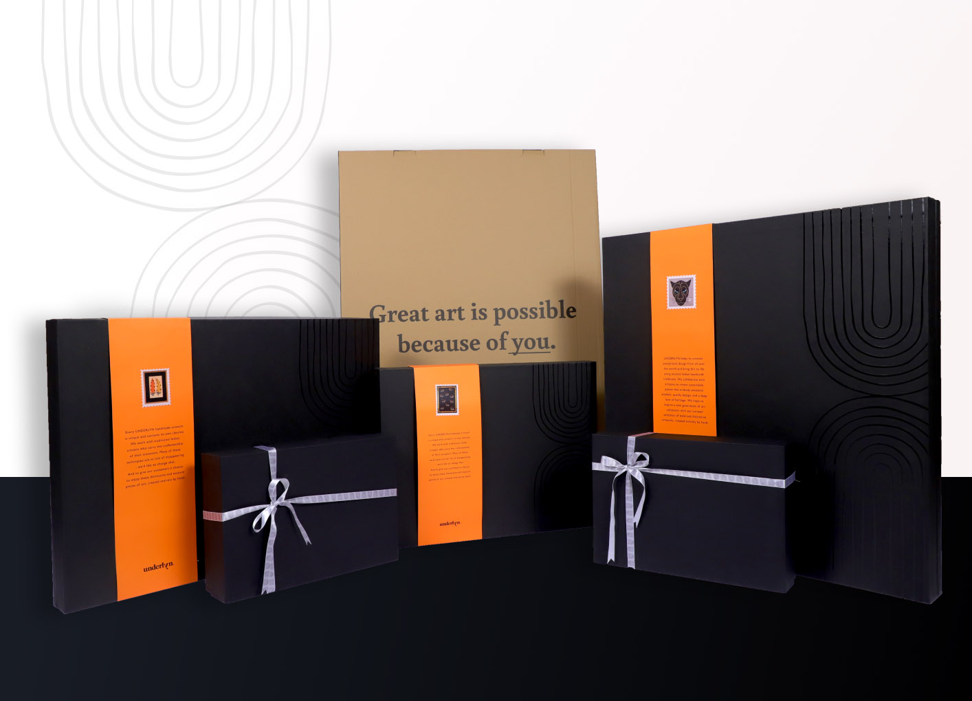 underlyn branded packaging boxes for art